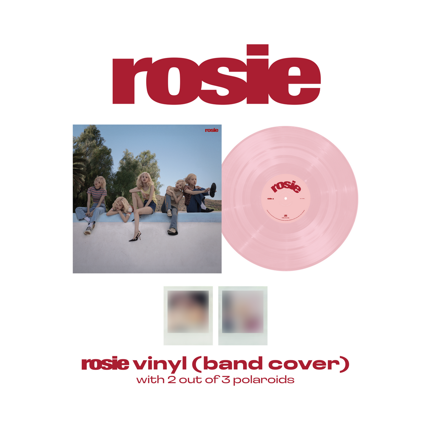 Rosé LP Regular 1st Album ROSIE Vinyl LP (Band Cover) - (with Gifts)