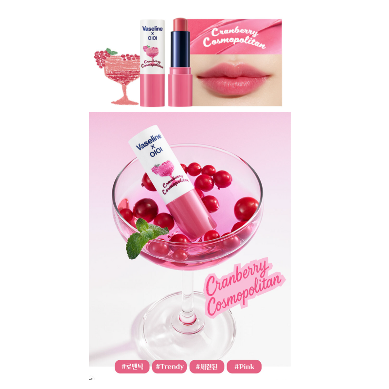 Vaseline Lip Therapy Color Care 4.2g (Set of 2) X OIOI + Mirror Keyring