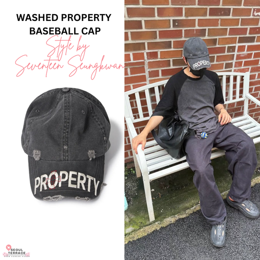 Washed Property Baseball Cap – Style by SEVENTEEN Seungkwan