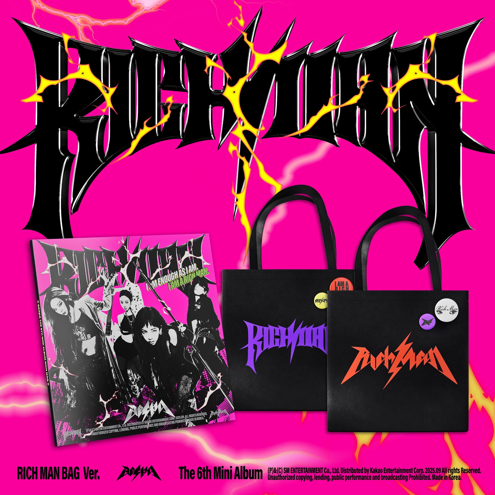 aespa - 6th Mini Album Rich Man (RICH MAN BAG Ver.)