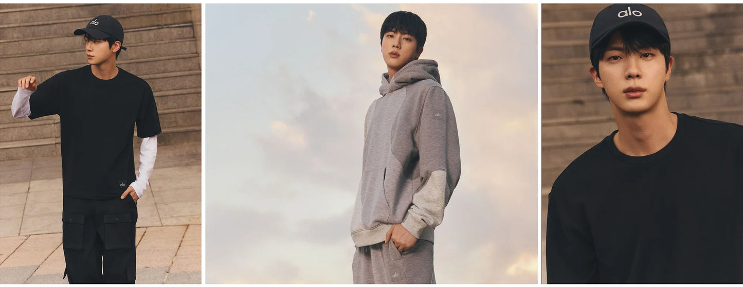 BTS Jin and Alo Yoga - 'Alo + Jin' - Apparel Collection