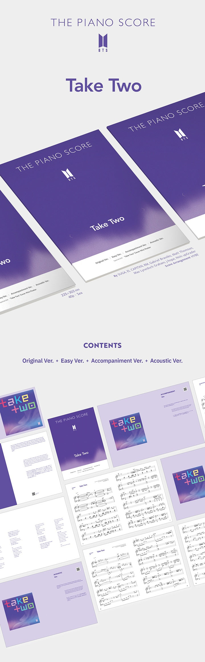 BTS - THE PIANO SCORE : Take Two