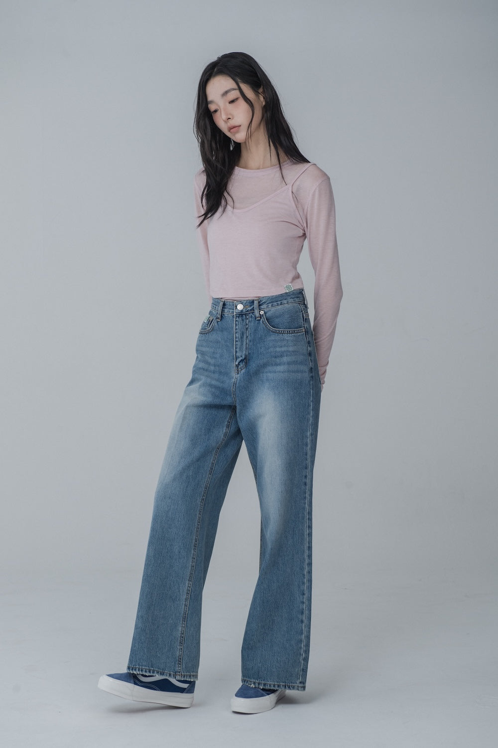 MarsEnAvril - LAYERED SEE-THROUGH BUSTIER & T-SHIRT SET (PINK)