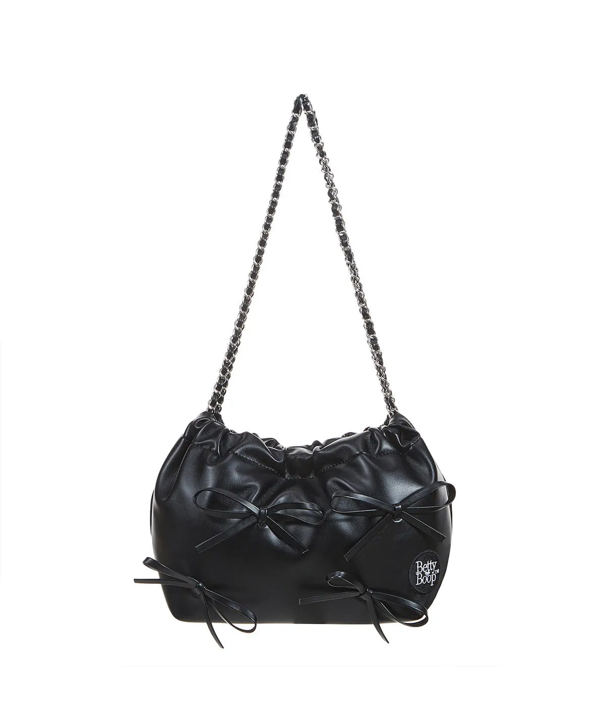 ULKIN CANVAS Betty Boop Ribbon Chain Bucket Bag