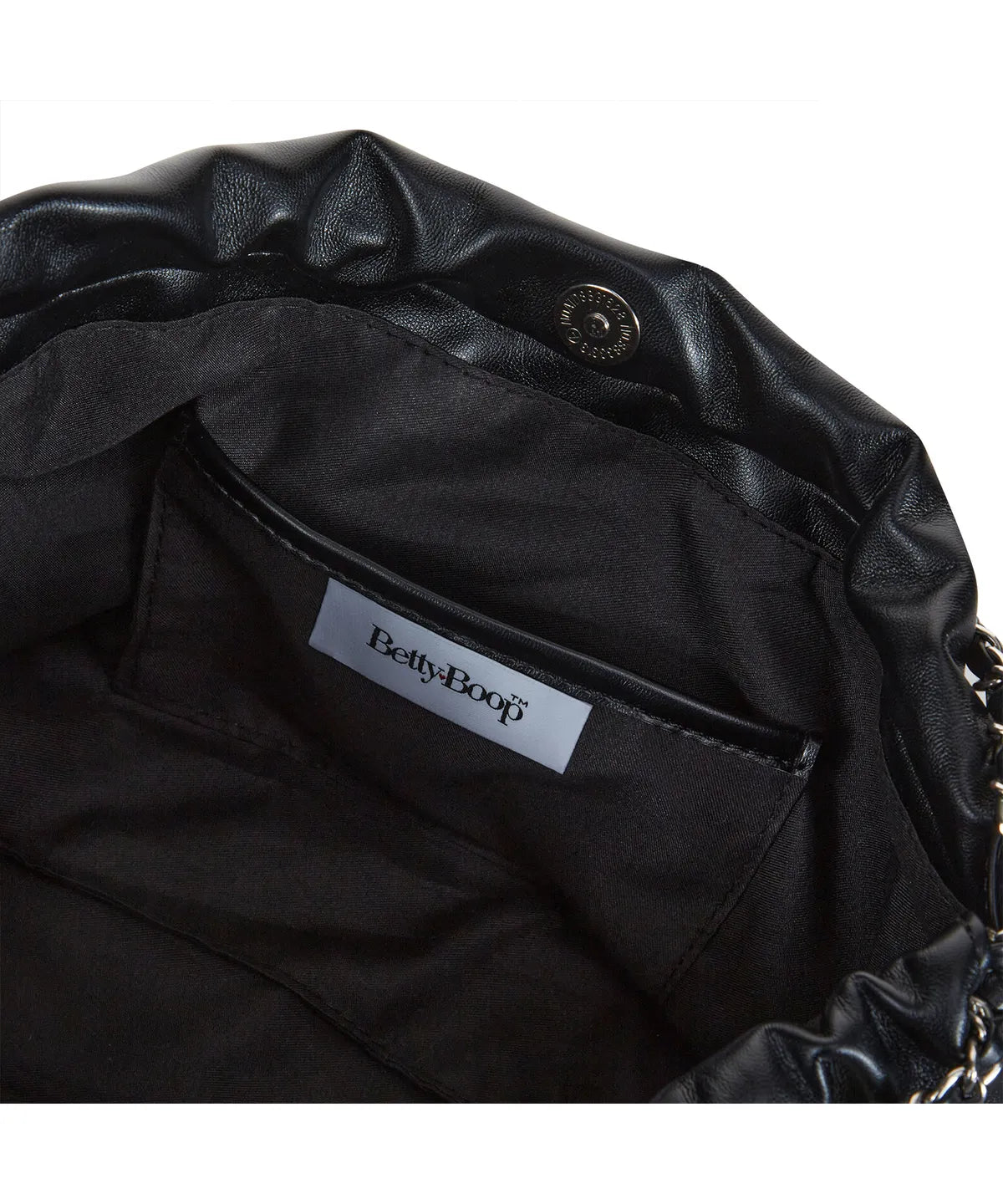 ULKIN CANVAS Betty Boop Ribbon Chain Bucket Bag