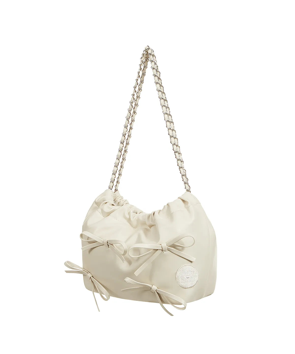 ULKIN CANVAS Betty Boop Ribbon Chain Bucket Bag