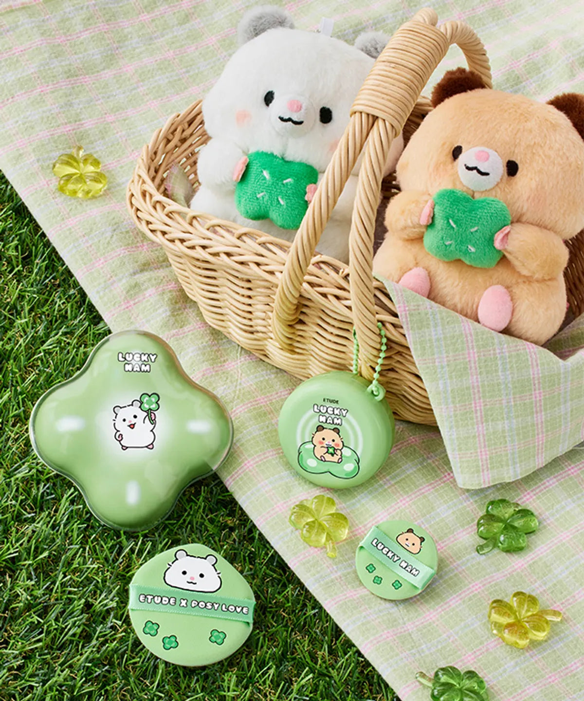 Posy Love X Etude Cloud Filter Cushion Mini Cushion Set (+ Doll Keychain)