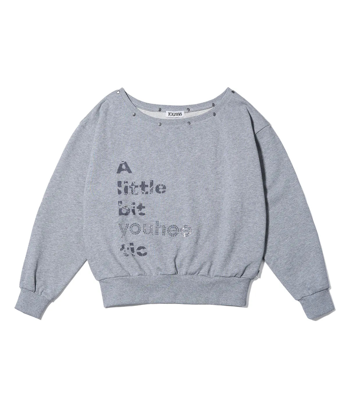 YOUHEE Youheetic Hotfix Off-Shoulder Sweatshirt