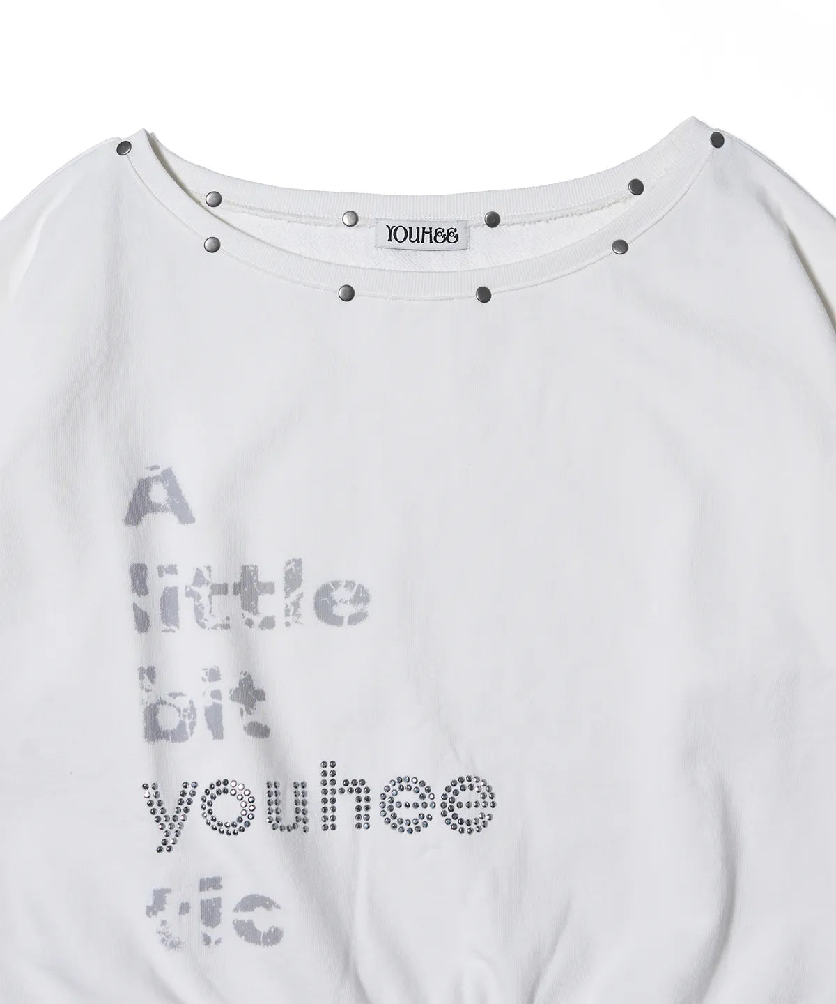 YOUHEE Youheetic Hotfix Off-Shoulder Sweatshirt