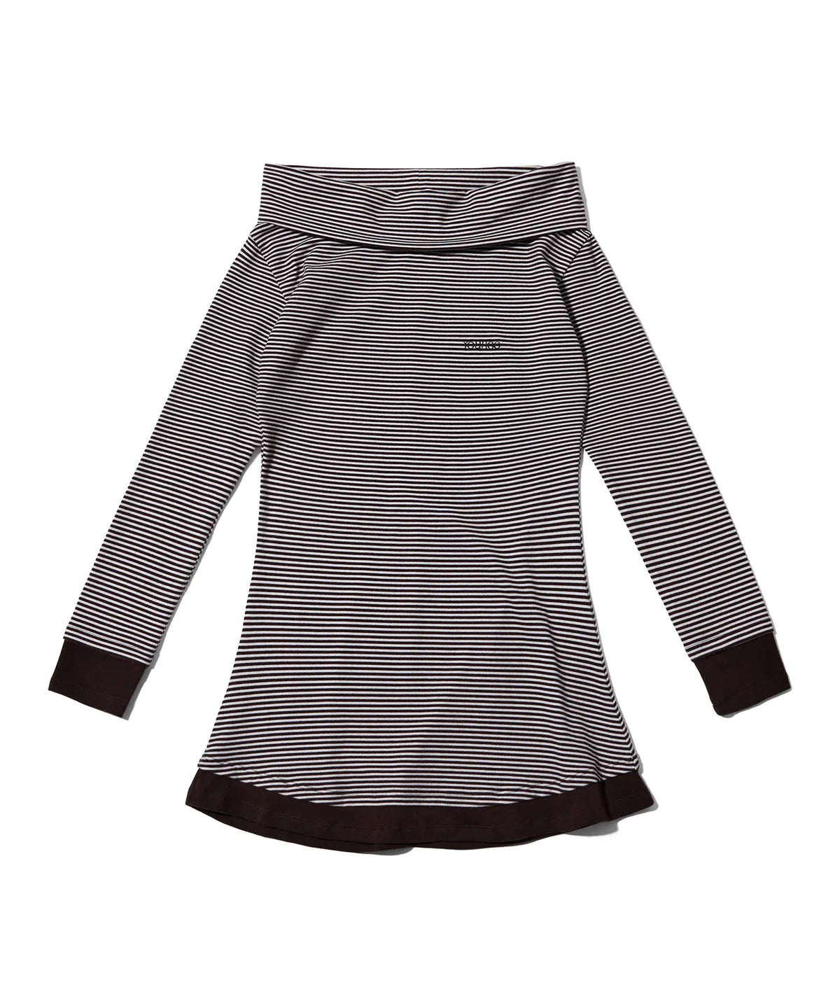 YOUHEE Stripe Off-Shoulder Dress