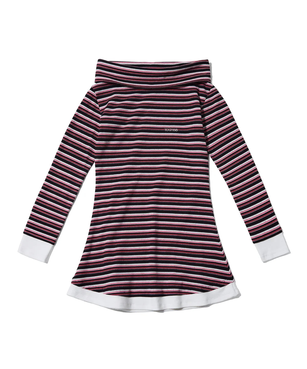 YOUHEE Stripe Off-Shoulder Dress