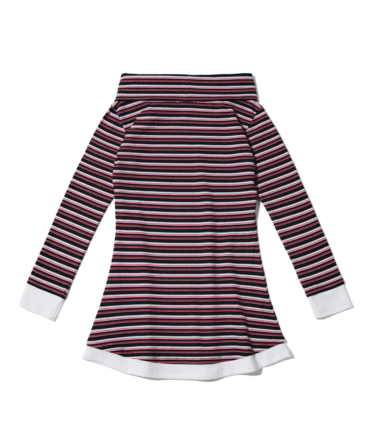 YOUHEE Stripe Off-Shoulder Dress