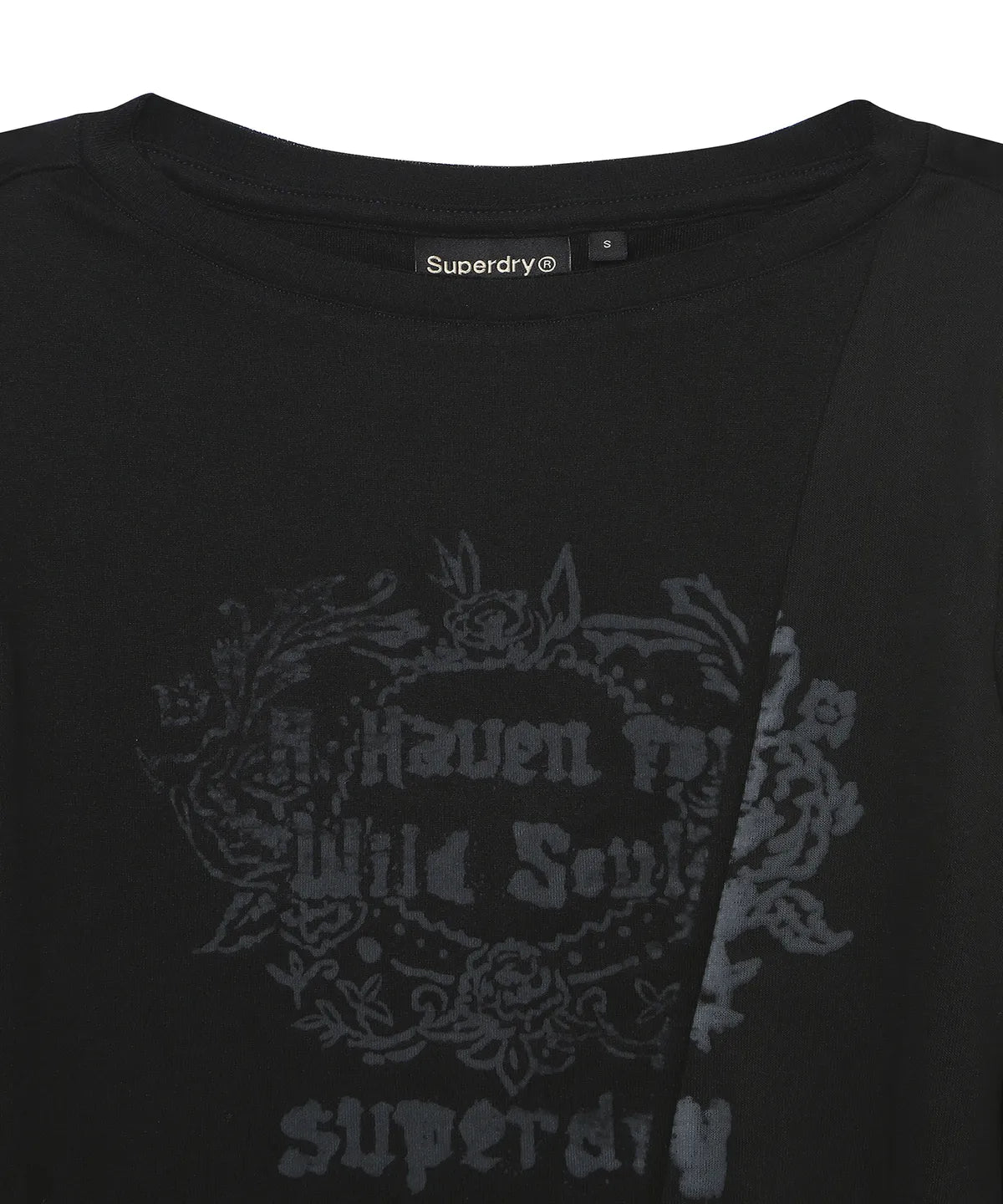Illit X Superdry W Cut Off Vintage Lettering T-Shirt