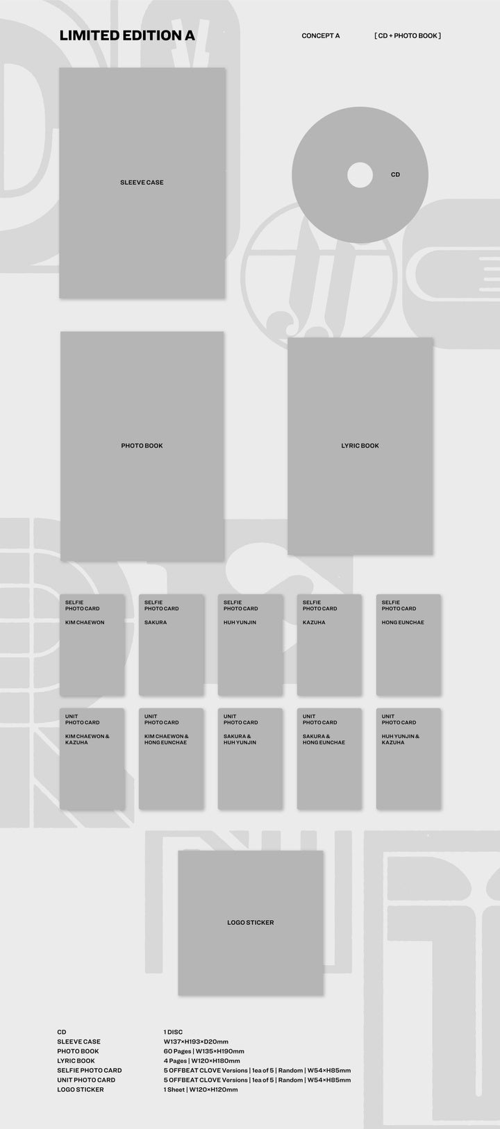 LE SSERAFIM - JAPAN 4th Single 'DIFFERENT' Album