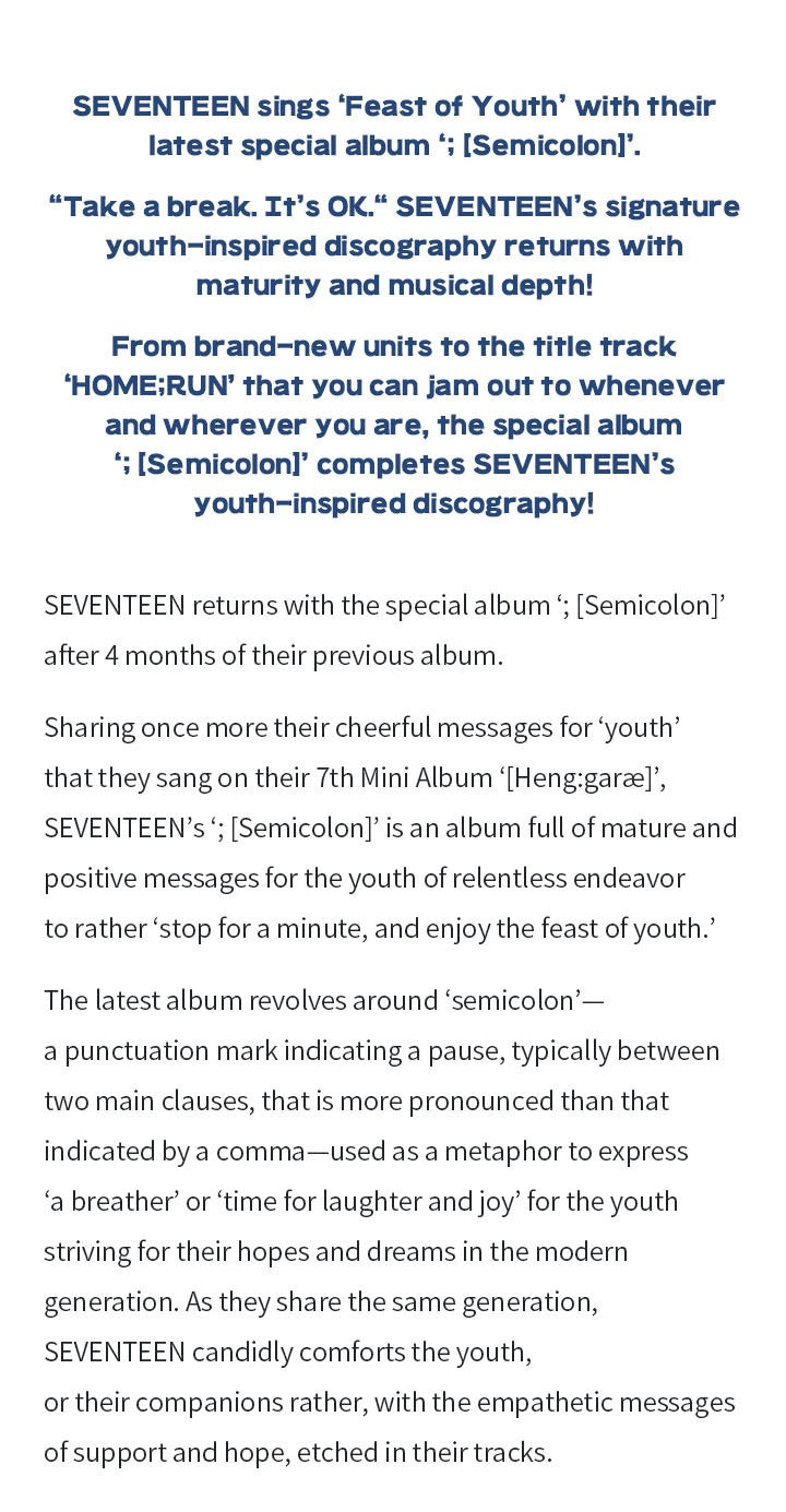 SEVENTEEN - SEMICOLON ; - SPECIAL ALBUM
