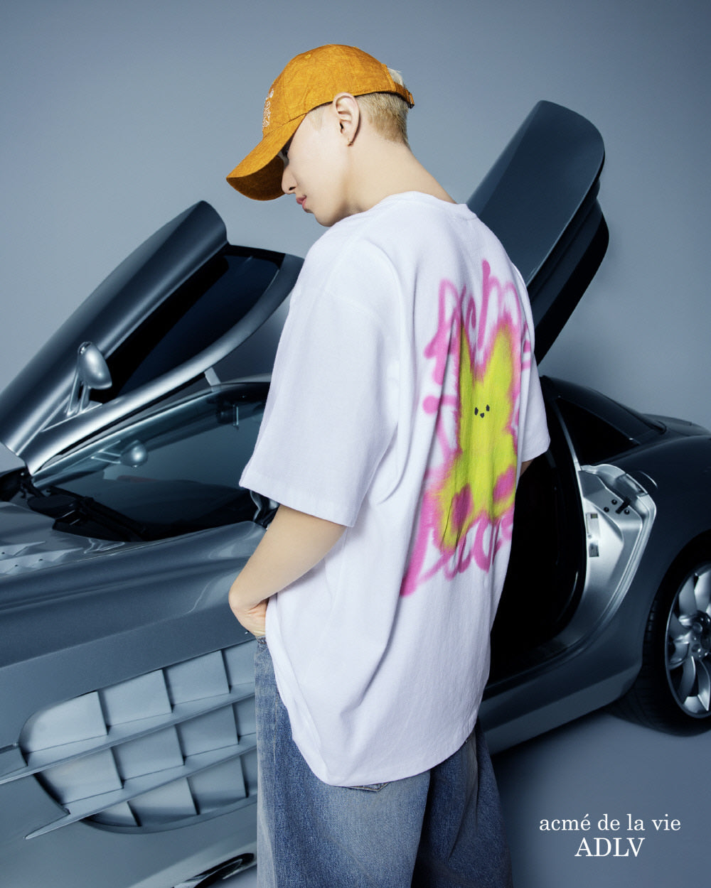 ADLV ♥ BLUR RABBIT SHORT SLEEVE T-SHIRT /追跡付 SEVENTEEN Hoshi X 25SS ADLV Blur Rabbit Short Sleeve T-Shirt