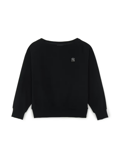 [Aespa Karina Worn] MLB Women's Basic Off-Shoulder Sweatshirt New York Yankees