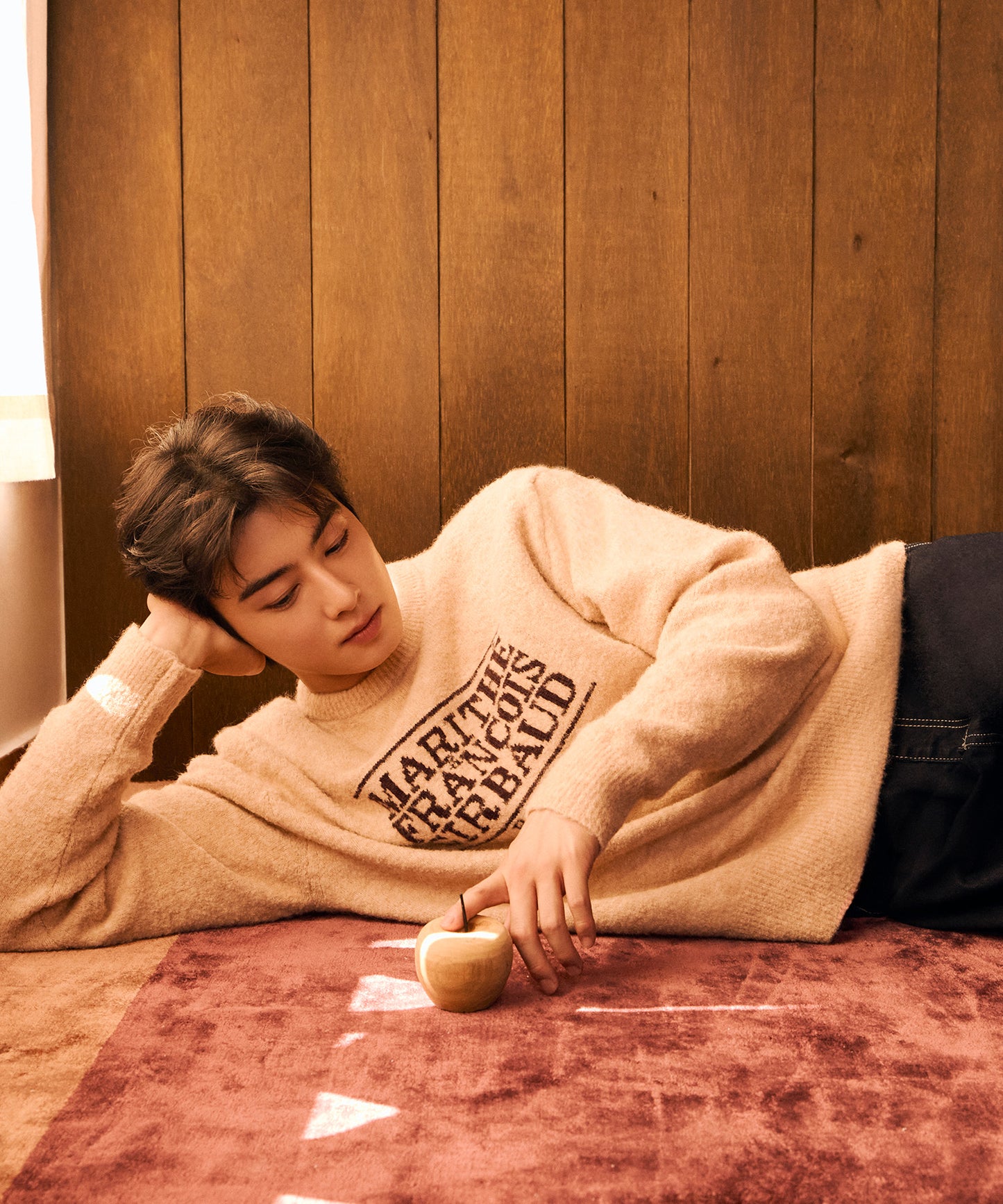 [Worn By Cha Eunwoo & Go Youn-jung] Marithé Et François Girbaud  - BOUCLE CLASSIC LOGO KNIT PULLOVER