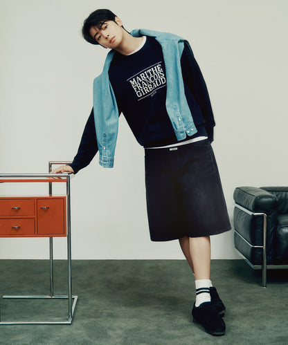 [Cha Eunwoo Worn] Marithé et François Girbaud Classic Logo Knit Pullover