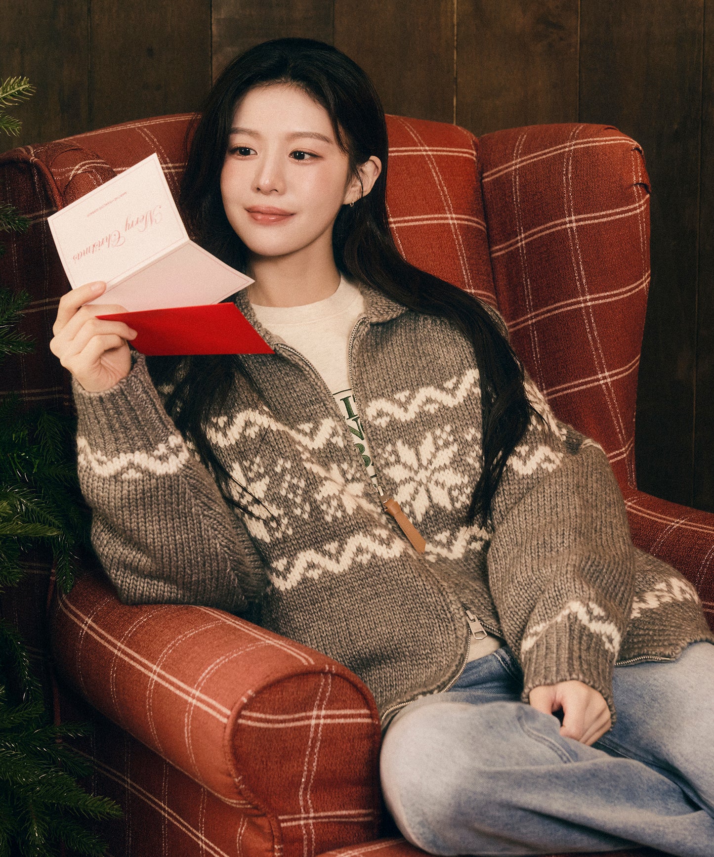 [Cha Eunwoo & Go Youn Jung Worn] Marithé et François Girbaud Nordic Cowichan Cardigan