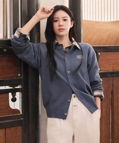 [Cha Eunwoo & Go Youn Jung Worn] Marithé et François Girbaud Basic Round Neck Cardigan