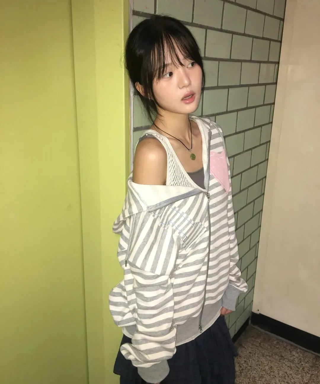 [Ive Rei Worn] YOUHEE I Love Applique Hood Zip-Up