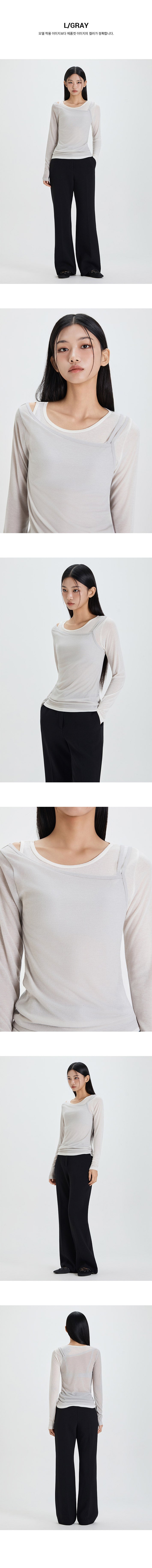 MIXXO -  Cutout Layered Long Sleeve T-Shirt