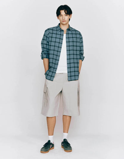 [Byeon Woo-seok Worn] Giordano Seersucker Summer Check Shirt