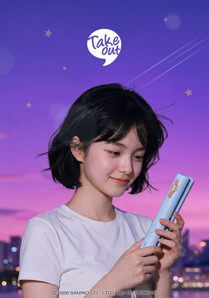 [Sanrio] Unix Takeout Cordless Hair Flat Iron