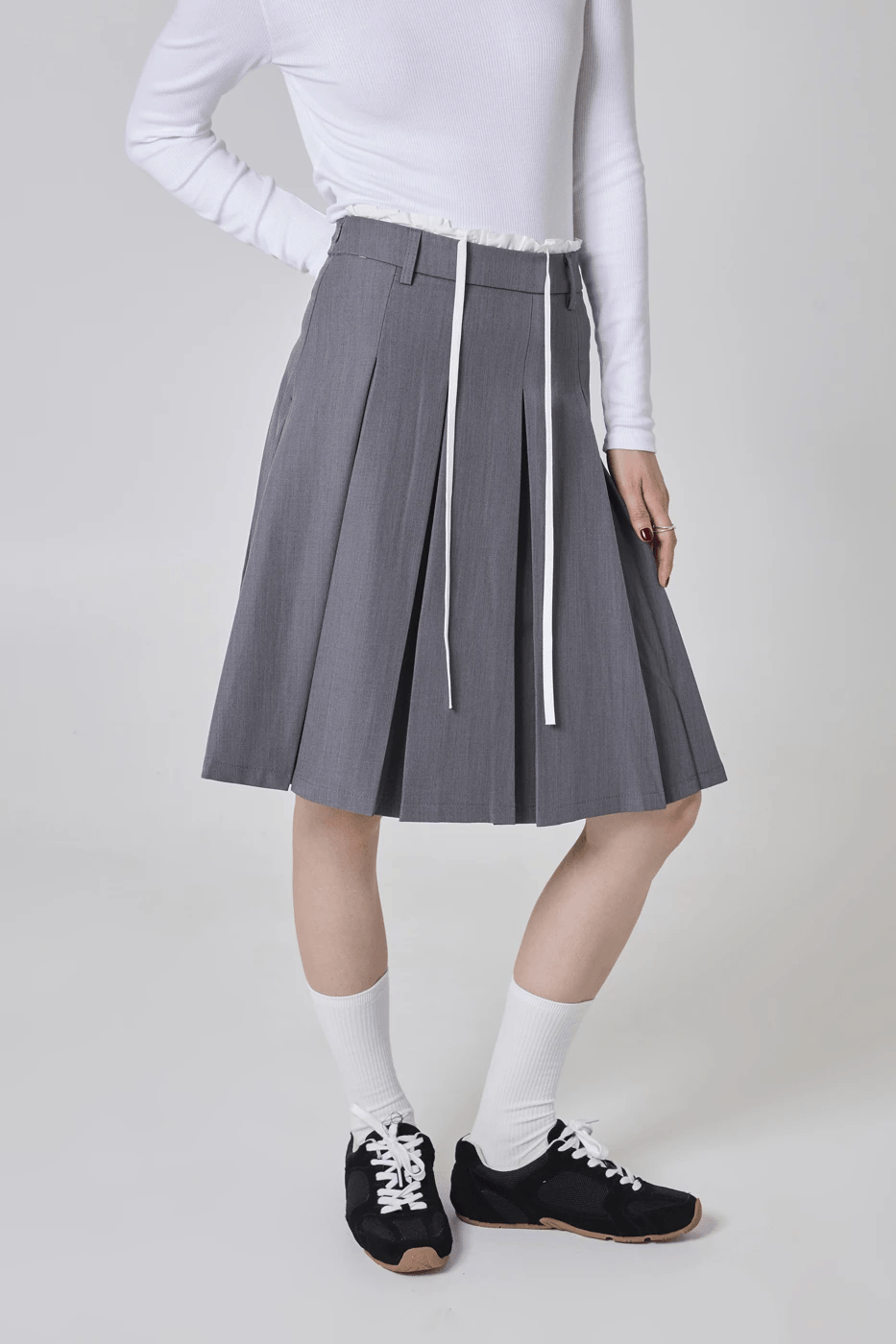 【PORTERNA】Gron mid-length skirt PORTERNA - Prep Mid Length Skirt (Gray) – SEOUL TERRACE