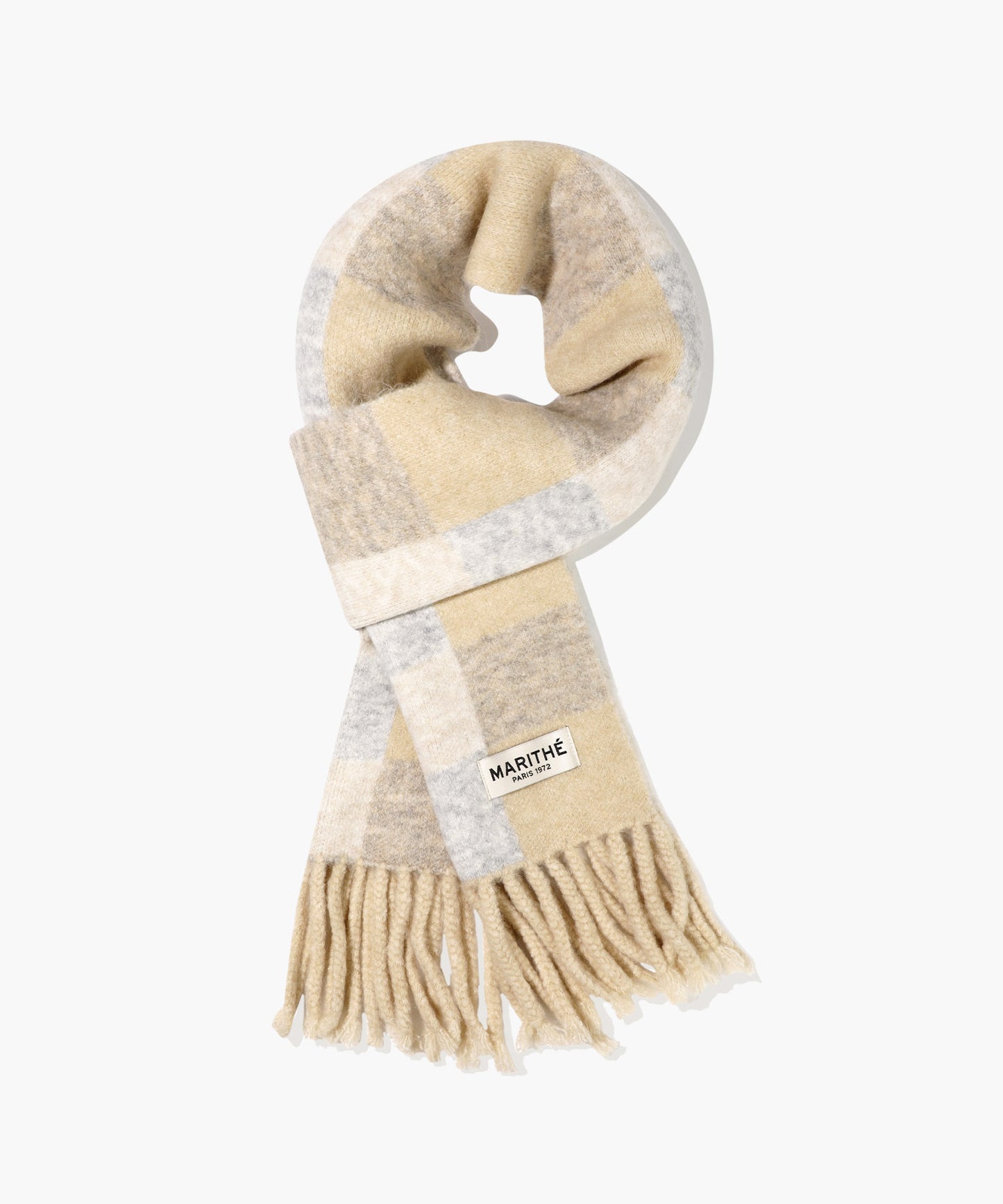 [Worn by Go Youn Jung] Marithé et François Girbaud FUZZY CHECK KNIT MUFFLER