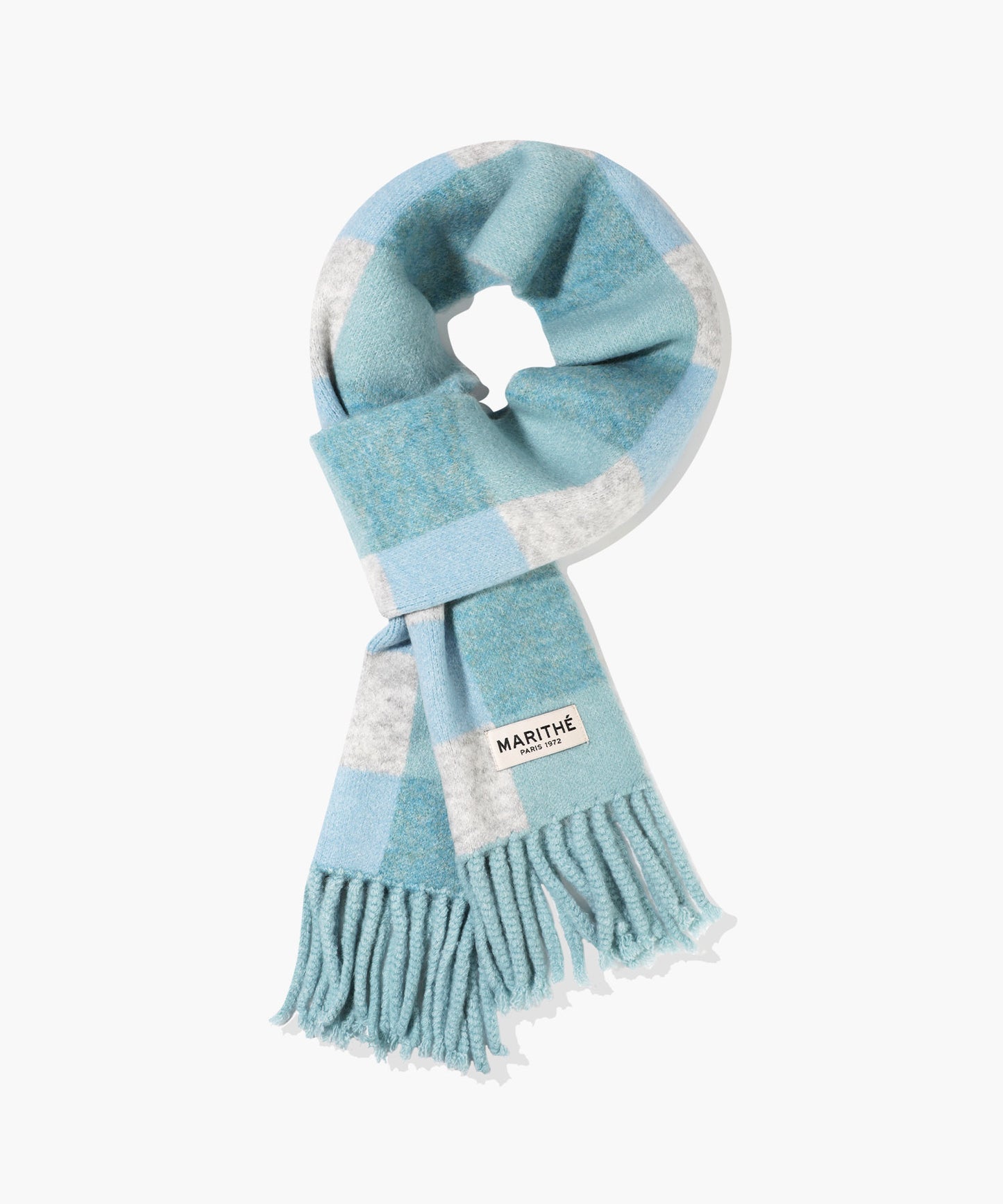 [Worn by Go Youn Jung] Marithé et François Girbaud FUZZY CHECK KNIT MUFFLER