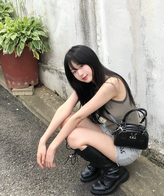 MUCENT Nar Metal Logo Mini Cross Bag