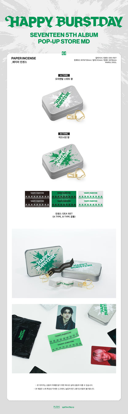 SEVENTEEN - BURSTDAY 5TH ALBUM POP-UP STORE MERCH MD