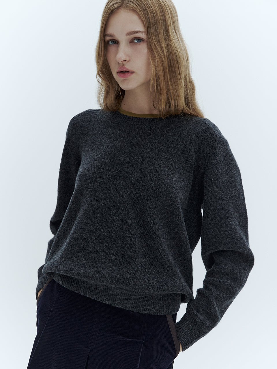 [Nct Doyoung Pick]25FW Citybreeze Wool Essential Round Neck Knit
