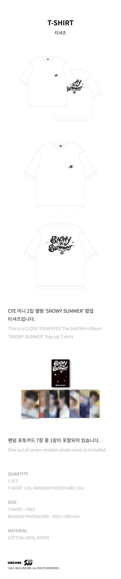 CLOSE YOUR EYES POP-UP [Snowy Summer] MD
