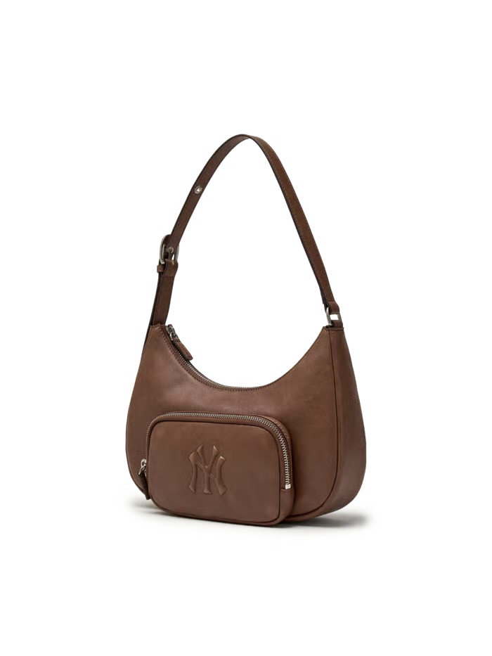 [Ive Gaeul Worn] MLB Basic Vintage Logo Hobo Bag New York Yankees