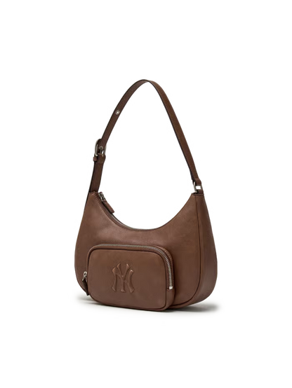 [Ive Gaeul Worn] MLB Basic Vintage Logo Hobo Bag New York Yankees