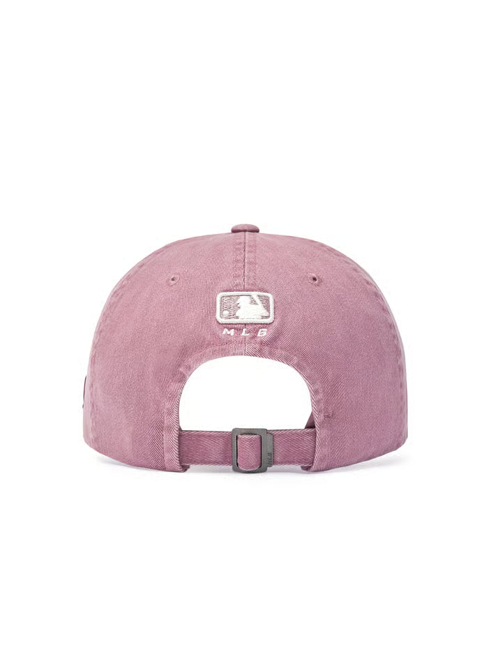 [Aespa Karina Pick] 26SS MLB Vintage Damage Curve Logo Unstructured Ball Cap New York Yankees