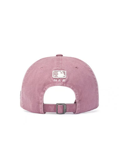 [Aespa Karina Pick] 26SS MLB Vintage Damage Curve Logo Unstructured Ball Cap New York Yankees