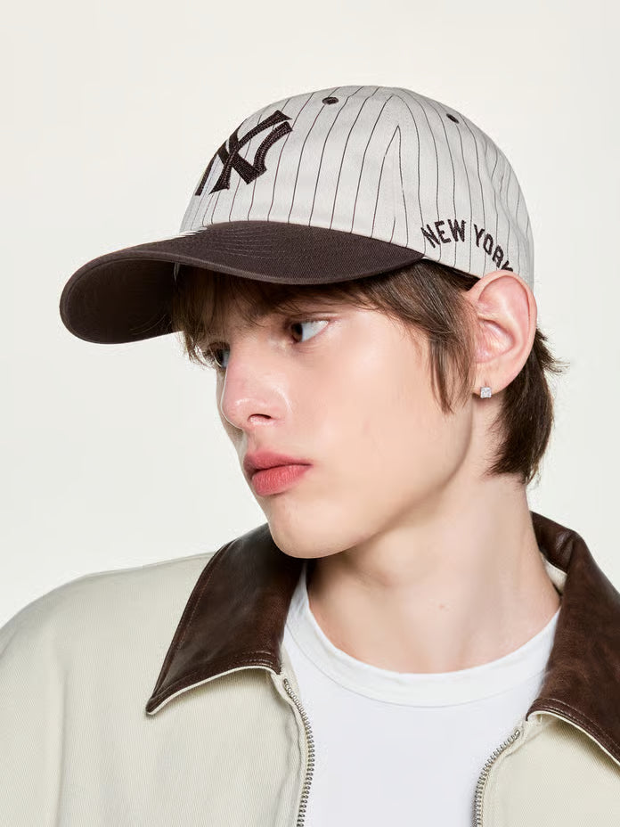 [Karina Pick] 25FW MLB Signature Stripe Unstructured Ball Cap