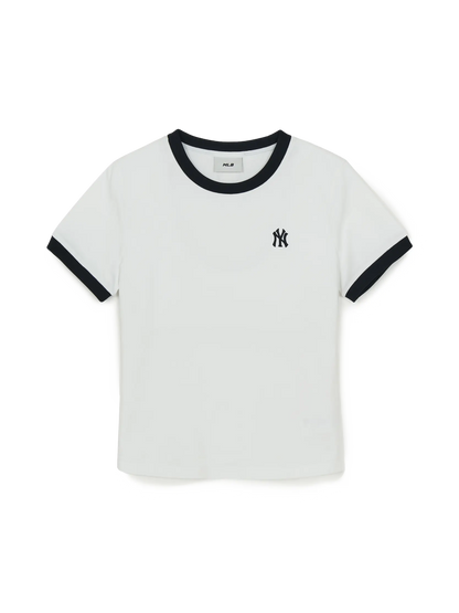 [Aespa Karina Worn] 26 Summer MLB Women's Basic Small Logo Ringer T-shirt