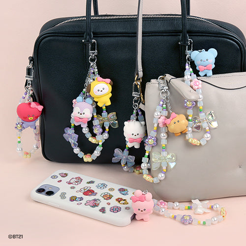 BTS BT21 Monopoly Beads Strap Keyring