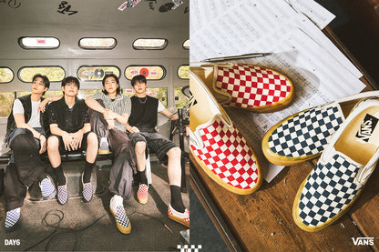 Day6 X Vans Slip-on Checkerboard Shoes