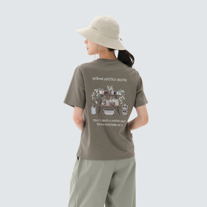 [BTS V Pick]26 Summer Snow Peak Cotton Botanic Graphic Short Sleeve T-shirt