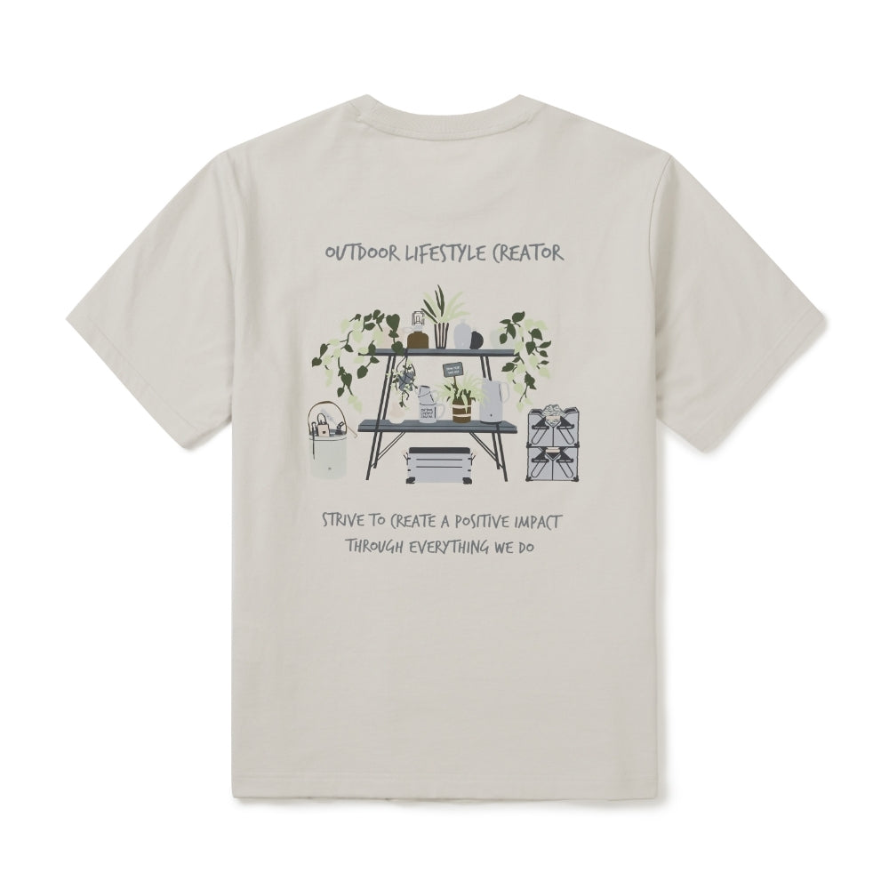 [BTS V Pick]26 Summer Snow Peak Cotton Botanic Graphic Short Sleeve T-shirt