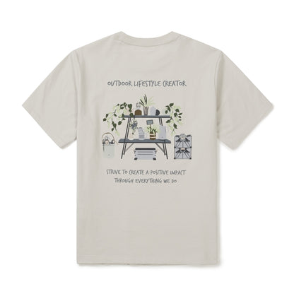 [BTS V Pick]26 Summer Snow Peak Cotton Botanic Graphic Short Sleeve T-shirt