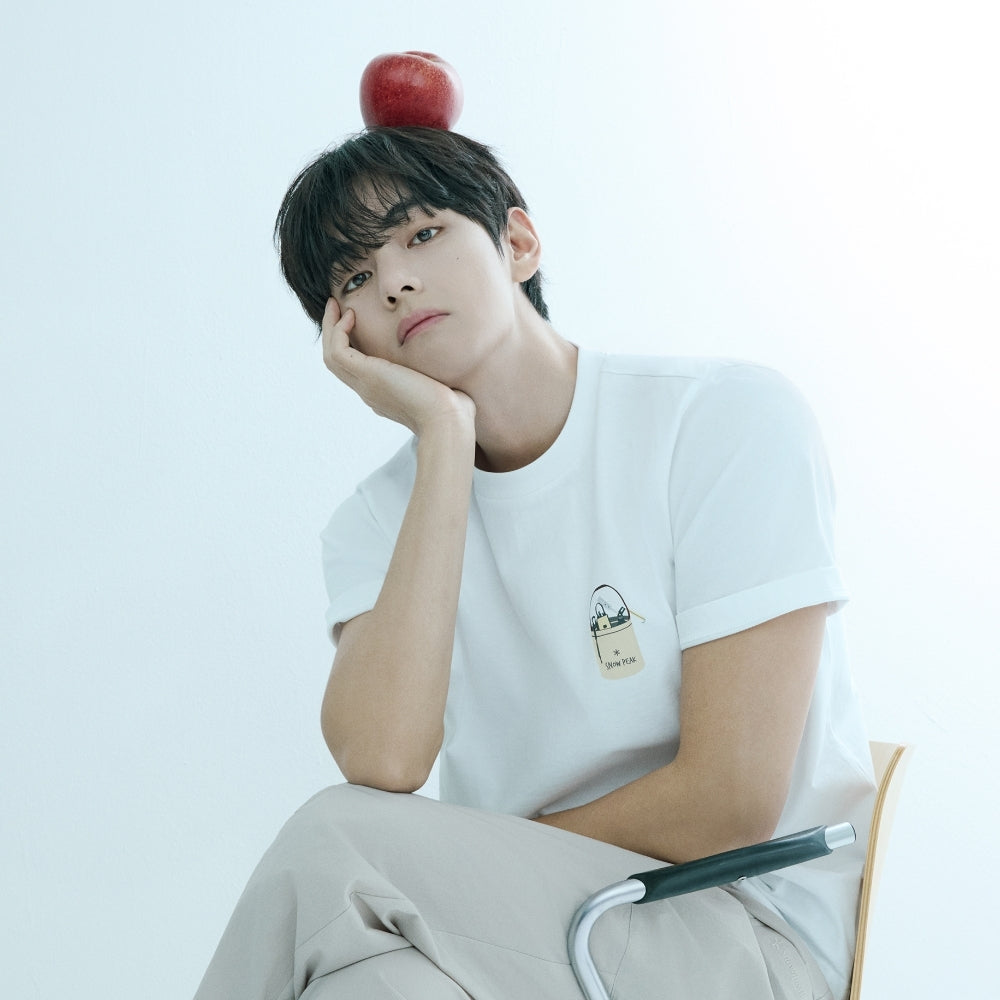 [BTS V Pick]26 Summer Snow Peak Cotton Botanic Graphic Short Sleeve T-shirt