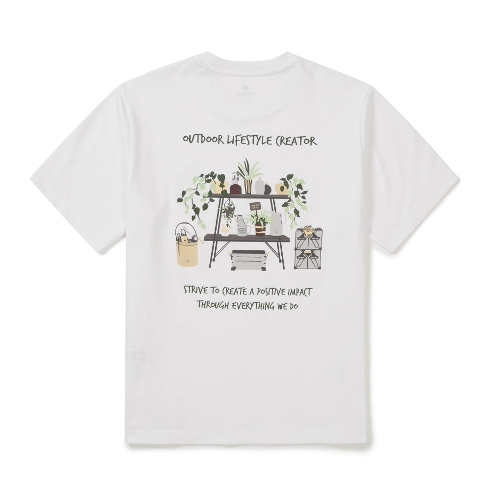 [BTS V Pick]26 Summer Snow Peak Cotton Botanic Graphic Short Sleeve T-shirt