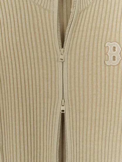 [Karina Pick] 25FW MLB Women's Basic Vintage Lip Zip-Up Cardigan